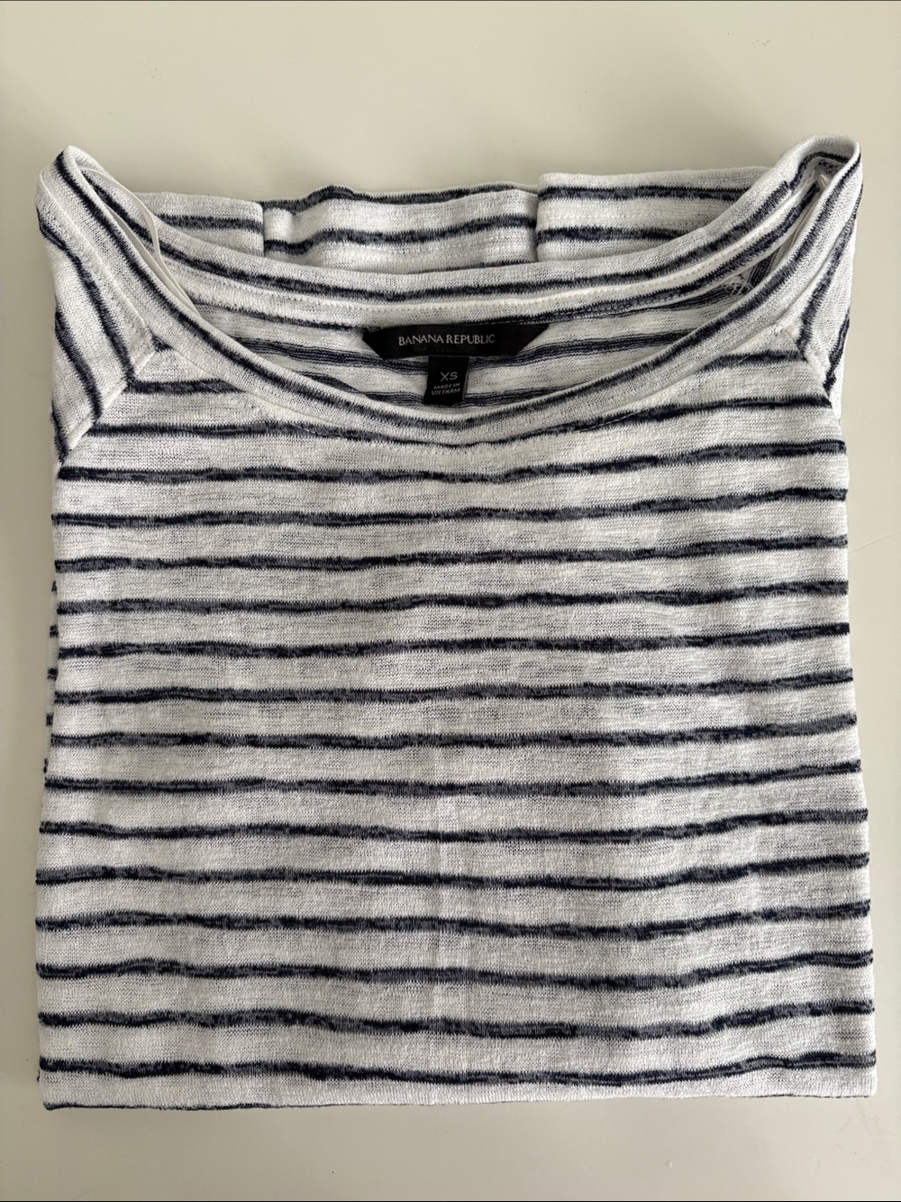 Banana Republic Striped Slub Knit Long Sleeve Top Size XS
